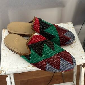 Kilim Mules (brand new, never worn, size 9.5)
